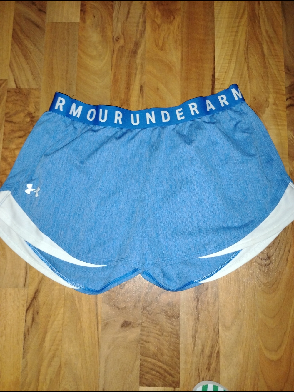 Under Armour  Blue Women’s Athletic Shorts with White Trim